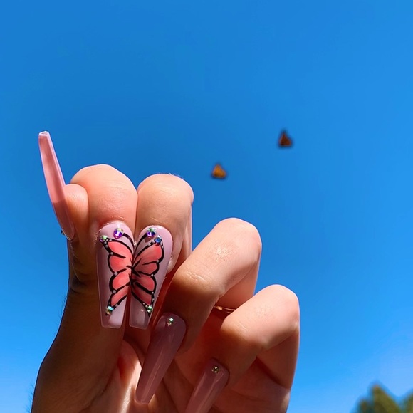 Long Coffin Press On Nails - Picture 2 of 4